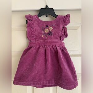 Jamie Kay Corduroy Holly Dress, Wild Plum 6-12mts